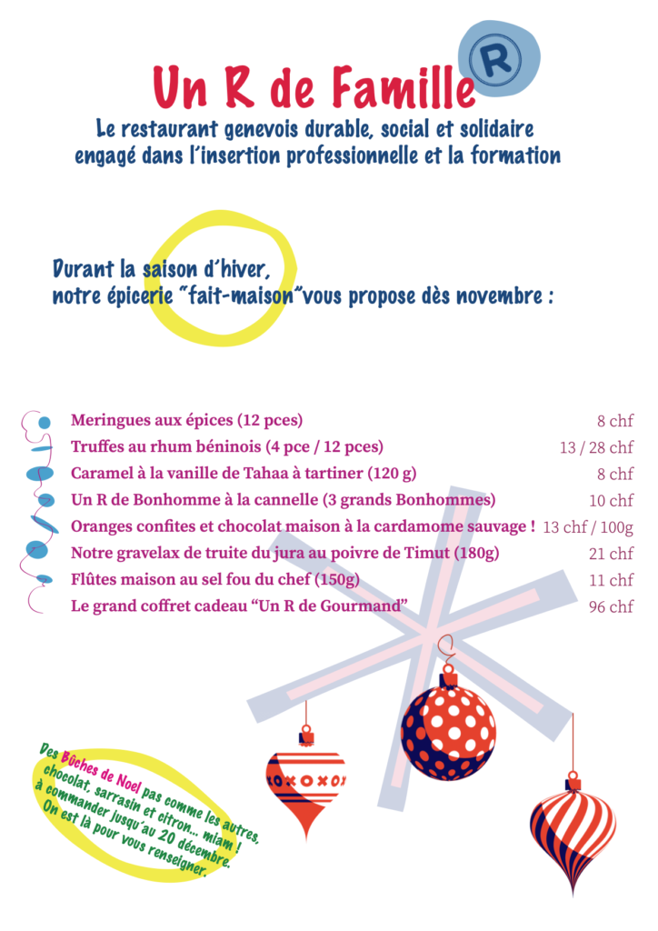 Epicerie menu